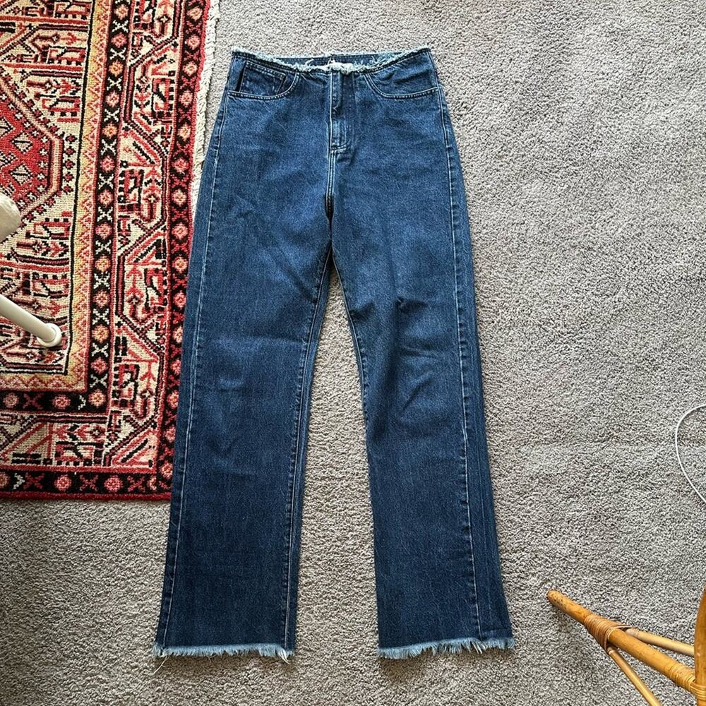 Marques Almeida Waistless Fringe Jeans